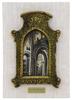 Lote 6009 - DOMINGOS SEQUEIRA (1768-1837) – Atribuído – Desenho a pastel seco sobre papel, não assinado, motivo "Interior de Igreja", com 13x7 cm (moldura antiga de talha dourada, com 21x13,5 cm, aplicada sobre prancha revestida a linho). Obra de técnica 