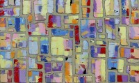 Lote 6049 - ARTUR VENTURA (n.1963) – Original - Pintura a acrílico sobre tela, assinada, motivo "Composição Abstracta – Histórias”, com 90x150 cm. Obra deste autor foi vendida por € 1.426 na Oportunity Leilões. Nota: Nasceu em Lisboa, em 1963. Cedo se int