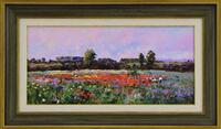 Lote 6274 - MOTA URGEIRO - Original - Pintura a óleo sobre madeira, assinada, título "Campo de Papoilas", com 24x50 cm (moldura com 38x64 cm). Óleo deste autor foi vendido por €3.400 numa leiloeira em Lisboa. Nota: Mota Urgeiro é considerado o expoente má