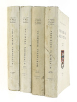 Lote 1039 - LIVROS "MONUMENTA HENRICINA" - 4 vols. Volume I, II, III e IV. Conjunto de 15 volumes encontram-se à venda por € 450. Comissão executiva das Comemorações do V Centenário da Morte do Infante D. Henrique. 1960, 1961 e 1962. Dim: 30x22,5 cm. Livr