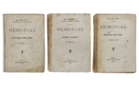 Lote 1047 - LIVROS "MEMÓRIAS" - 3 vols. Por Bulhão Pato. Livro idêntico à venda por € 150. Editora: Typographia da Academia Real das Sciencias, 1894-1907. Dim: 16,5x11,5 cm. Livros de capa de brochura. Nota: sinais de manuseamento conforme fotos. Consulta