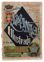 Lote 1240 - LIVRO "ALMANACH ILUSTRADO PARA 1892" - Editora: Propriedade de F. Pastor; Atelier de Gravura, 1891. Dim: 21x14,5 cm. Livro de capa de brochura. Nota: sinais de manuseamento conforme fotos