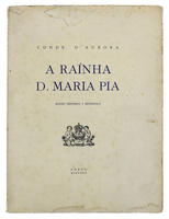 Lote 1295 - LIVRO "A RAÍNHA D. MARIA PIA" - Por Conde D´Aurora. Editora: Tipografia Porto Médico, Lda., 1939. Dim: 26x19,5 cm. Livro de capa brochura. Nota: sinais de manuseamento, defeitos e manchas de humidade conforme fotos