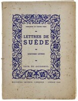 Lote 1326 - LIVRO “LETTRES DE SUÈDE - QUATORZE LETTRES” - Em língua francesa. Por Mercedes de Castro Feijó. Editado por Editorial Império, Limitada, 1940. Dim: 26x20 cm. Livro de capa de brochura. Nota: sinais de manuseamento, picos de humidade e defeitos