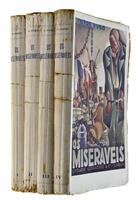 Lote 1338 - LIVROS "OS MISERÁVEIS" - 4 vols. Por Victor Hugo. Editora: Livraria Guimarães & Cª. Dim: 20x13,5 cm. Livros de capa de brochura. Nota: sinais de manuseamento, falhas e defeitos conforme fotos