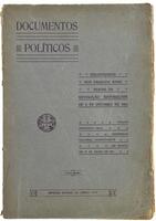 Lote 1448 - LIVRO “DOCUMENTOS POLÍTICOS ENCONTRADOS NOS PALÁCIOS REAIS DEPOIS DA REVOLUÇÃO REPUBLICANA DE 5 DE OUTUBRO DE 1910”. Livro idêntico à venda por € 42. Edição ordenada pela Assemblea Nacional Constituinte em sessão de 13 de Julho de 1911. Impren