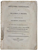 Lote 1584 - LIVRO "SEPULVEDA PATENTEADO, OU, VOZ PÚBLICA, E SOLEMNE, […]" - Por Manuel Jorge Gomes de Sepúlveda. Editora: T. C. Hansard, 1813. Dim: 25x19 cm. Livro de capa de brochura. Nota: exemplar apresenta falhas e defeitos conforme fotos