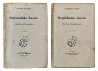 Lote 1716 - LIVROS "RESPONSABILIDADES HISTÓRICAS (POLÍTICA CONTEMPORÂNEA)" - 2 vols. Por Teixeira de Sousa. Editora: França & Arménio, 1917. Dim: 18,5x12 cm. Livros de capa de brochura. Nota: sinais de manuseamento conforme fotos