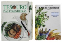 Lote 1752 - CONJUNTO DE LIVROS - Conjunto composto por 2 livros. "O Mestre Cozinheiro", por Laura Santos. Lisboa: Editorial Lavores. 1986 e "Tesouro Das Cozinheiras 1993". Dim: 25x19 cm (maior). Livro com 836 págs e 1055 págs. Ilustrado. Cozinha regional 