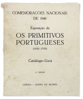 Lote 1783 - CATÁLOGO "COMEMORAÇÕES NACIONAIS DE 1940 EXPOSIÇÃO DE OS PRIMITIVOS PORTUGUESES (1450-1550)" - Por Reynaldo Santos (Comissão Organizadora). Cátalogo-Guia. Editora: edição de 1940. Dim: 28x23 cm. Livro de capa de brochura. Nota: manchas de humi