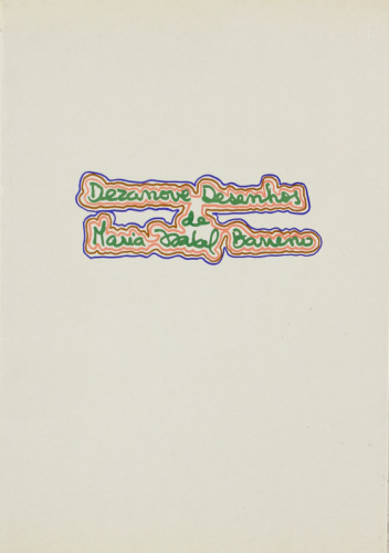 Lote 327 - ÁLBUM “DEZANOVE DESENHOS DE MARIA ISABEL BARRENO” - Editado pelo Centro de Arte Moderna da Fundação Calouste Gulbenkian, 1986, composto por 19 litografias sobre papel, com 31x21,5 cm. Nota: Maria Isabel Barreno (1939-2016) foi uma escritora, en