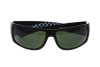 Lote 388 - ÓCULOS DE SOL, ARMANI - Modelo "Racing Style", massa acrílica cor preta, com lentes verde escuro, protecção UV400. Nota: usados, com pequenos riscos nos bordos das lentes, sem contudo interferirem com o campo de visão, sem documentos, sem esto - 2