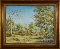 Lote 6159 - NEVES E SOUSA (1921-1995) - Original – Pintura a óleo sobre tela, assinada, datada de 73, motivo "Paisagem com Veados", com 59x75 cm (moldura com 77,5x93,5 cm). Obra deste autor foi vendida por € 7.500 numa leiloeira de Lisboa. Quadro com gran