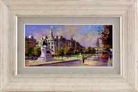 Lote 6181 - MOTA URGEIRO (n.1946) - Original - Pintura a óleo sobre madeira, assinada, título "Avenida dos Aliados - Porto”, com 24x50 cm (moldura com 52x78cm). Óleo deste autor foi vendido por € 3.400 numa leiloeira em Lisboa. Nota: Mota Urgeiro é consid