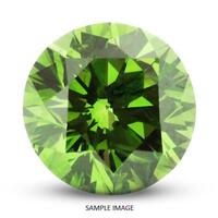 Lote 6193 - DIAMANTE FANCY GREEN 1.01 CT – Natural, talhe brilhante redondo, com o peso 1.01 ct., cor "Green" e pureza I1, medidas 6.00 x 4.10 mm, com tratamento de cor. Com certificado da DGL Diamond Gemological Laboratory nº 01125304 de 21 de Agosto de 