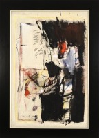 Lote 6131 - ARTUR BUAL (1926-1999) - Original – Pintura a óleo sobre tela, assinada, datada de 1984, motivo "Composição Abstracta", com 90x60 com (moldura com 109x78 cm). Obra de técnica semelhante foi vendida por € 18.000 numa leiloeira em Lisboa. Nota: 