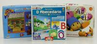 Lote 48 - PUZZLES DIDÁTICOS ANIMAIS - Conjunto de 3 puzzles para crianças com cerca de 3 anos. Jogos didáticos para formar Puzzles e jogos de memória, da Majora e da Educa com poucas peças e de dimensão apropriada