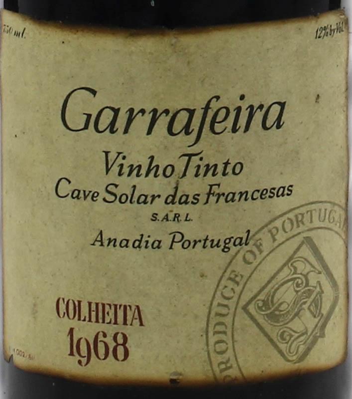 Garrafeira Cave Solar das Francesas Colheita 1968 - Vino Tinto