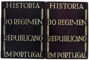 Lote 3996 - LIVROS "HISTÓRIA DO REGÍME REPUBLICANO EM PORTIGAL" - 2 Volumes. Publicada e dirigida por Luis de Montalvôr. Editora: Tipografia da Empresa do Anuário Comercial 1930 /1934. Profusamente ilustrados. Fantásticas encadernações em inteira de pele com lavrados e dourados nas capas e lombadas. Muito bom estado de conservação. Procurado. Livros similares à venda por € 227,14. Dim: 33x25x5,5 cm. Consultar http://www.livrarialeitura.pt/livro/historia-do-regimen-republicano-em-portugal-2vol-lu