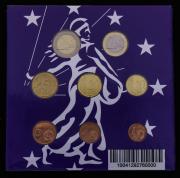 Lote 87 - CARTEIRA DE MOEDAS DE FRANÇA - Conjunto de 8 moedas de Euro 2015, motivo " Brilliant Uncirculated" da série Monnaie de Paris . Em carteira selada.