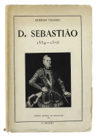 Lote 18 - LIVRO "D. SEBASTIÃO 1554-1578" Por Queiroz Veloso. Exemplar idêntico à venda por € 120 (US$ 134.24) conversão ao dia. Editora: Lisboa, Emprêsa Nacional de Publicidade, 1945 Lisboa. Dim: 23x15 cm. Encadernação capa de brochura. Nota: exemplar bem