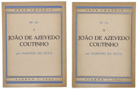 Lote 30 - LIVRO "JOÃO DE AZEVEDO COUTINHO" - 2 vols. Por Marinho da Silva. Editora: Lisboa, Agência Geral das Colónias, 1945. Dim: 20x15 cm. Encadernações de capas de brochura. Nota: capas e lombadas cansadas, amarelecidos