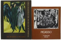 Lote 42 - LIVROS, CONJUNTO - 2 vols. 1 - "Picasso 77 gravuras 1930-1971", Antonio Gallego; Santiago Anón, Lisboa, FCGulbenkian, 1982. Exposição organizada pela Embaixada de Espanha em Portugal e apresentada pela FCGulbenkian.
2 - "Obras maestras del Museu