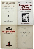 Lote 57 - LIVROS, CONJUNTO - 4 vols. 1 - "Eça de Queiroz e Jaime Batalha Reis Cartas e recordações do seu convívio", Escritos coligidos e apresentados por Beatriz Cinatti Batalha Reis, Porto, Lello & Irmão Editores, 1966; 2 - "As ideias de Eça", Álvaro J.