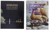 Lote 104 - LIVROS, CONJUNTO - 2 vols. 1 - "Na Rota dos Navegadores", Michael Teague, Lisboa, Quetzal, 1990. 2 - "Os Grandes exploradores de todos os tempos", AAVV, Lisboa, Selecções do Reader's Digest, 1980. Dim: 30x24 cm. Encadernações cartonadas do edit