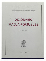 Lote 116 - LIVRO "DICIONÁRIO MACUA - PORTUGUÊS" - Por A.Pires Prata, Lisboa, Ministério do Planeamento da Administração do Território; Secretaria de Estado da Ciência e Tecnologia; Instituto de Investigação Científica Tropical, Lisboa, 1990. Dim: 25x19 cm