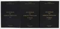 Lote 140 - LIVRO "OS GENERAIS DO EXÉRCITO PORTUGUÊS" - 2 tomos em 3 vols. Completo. Coord. Coronel Alberto Ribeiro Soares, Lisboa, Biblioteca do Exército, 2003. Dim: 24x17 cm. Encadernações de capas de brochura. Nota: sinais de manuseamento