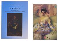 Lote 173 - LIVROS, CONJUNTO - 2 vols. 1 - "Eu, Amélia Última Rainha de Portugal", Stéphane Bern, Lisboa, Editora Civilização, 1999. 2 - "D. Carlos Um Grande Rei Evocação da sua vida no centenário da sua morte", Eurico Carlos Esteves Lage Coutinho, Lisboa,