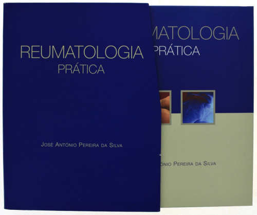 Lote 198 - LIVRO "REUMATOLOGIA PRÁTICA" - Por José António Pereira da Silva. 1ª Edição. Editora: Diagnósteo, 2004. Dim: 31x24 cm. Encadernação cartonada do editor com caixa arquivadora. Nota: bem conservado conforme fotos