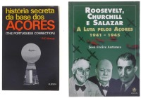 Lote 253 - LIVROS, CONJUNTO - 2 vols. 1- "História Secreta da Base dos Açores (The portuguese connection)", R.E.Vintras, Lisboa, Editora Ulisseia, 1975. 2- "Roosevelt, Churchill e Salazar. A luta pelos Açores 1941-1945", José Freire Antunes, Lisboa, Edicl