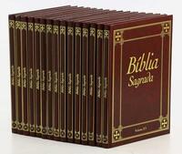 Lote 264 - LIVRO "BÍBLIA SAGRADA" - 15 vols. Revisão Fr. Raimundo de Oliveira O.P., Matosinhos, Paulus; QuidNovi, 2005. Profusamente ilustrada. Dim: 26x20 cm. Encadernações cartonadas em pele com ferros a ouro. Nota: sinais de manuseamento