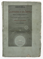 Lote 380 - LIVRO "HISTORIA DA LUZITANIA E DA IBERIA DESDE OS TEMPOS PRIMITIVOS AO ESTABELECIMENTO DEFINITIVO DO DOMINIO ROMANO" - Por João Bonança. Exemplar idêntico à venda por € 180. Editora: Lisboa, Imprensa Nacional, 1891. Vol. I e único. Dim: 29,5x20