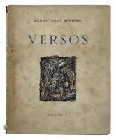 Lote 505 - LIVRO "VERSOS 1928/1936 CONFUSÃO POEMAS DO TEMPO INCERTO SEMPRE E SEM FIM”. Exemplar idêntico à venda por € 50.Edição definitiva, precedida de algumas notas para o leitor de 1944. Com um retrato do autor por Cícero Dias por Adolfo Casais Montei