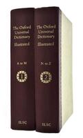 Lote 513 - LIVRO "THE OXFORD UNIVERSAL DICTIONARY ILLUSTRATED" - Língua inglesa. 2 Vols. Prepared by William Little; H.W.Fowler; J.Coulson; Revised and edited by C.T.Onions, London, NY, Oxford at the Clarendon Press, 1965; 1969. Dim: 28x21 cm. Encadernaç