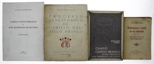 Lote 777 - LIVROS, CONJUNTO - 4 vols. 1 - "Camilo Castelo Branco Roteiro Dramáico dum Profissional das Letras", Alexandre Cabral, Lisboa, Terra Livre, 1979. 2 - "Homenagem a Camilo no seu centenário (1825-1925", António Baião, Coimbra, Imprensa da Univers