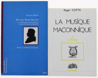 Lote 884 - LIVROS CONJUNTO DIVERSO - Composto por 2 livros tais como: "Mozart Frère Maçon La Symbolique Maçonnique dans l'oeuvre de Mozart" Por Jacques Henry, Aix-en-Provence, Alinea, 1991. "La Musique Maçonnique et ses Musiciens" por Roger Cotte, Grèce,