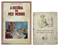 Lote 934 - LIVROS CONJUNTO DIVERSO - Composto por 2 livros tais como: "Preceitos de puericultura", Lisboa, Edição da Secção Infantil do Laboratório Sanitas, 1952. Profusamente colorido. "A História do meu menino", Salomé de Almeida; Ilustrações de Laura 