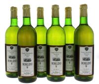 Lote 2349 - CAVES BORLIDO 1995 - 6 Garrafas de Vinho Branco, Vinho Regional das Beiras, Caves Borlido, (750ml - 11,5%vol)