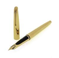 Lote 5215 - WATERMAN, CANETA DE APARO EM OURO 18K - Caneta vintage (1950s), marca Waterman modelo C/F com corpo em plaqué de ouro e aparo maciço em ouro 18K (750). Assinada, contrastada e numerada (G65811). Caneta similar à venda por € 230. Made in France