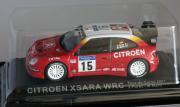 Lote 245 - CITROËN XSARA WRC, MINIATURA DE AUTOMÓVEL DE CORRIDA - “Tour de Corse” de 2001 - J. Puras / M. Marti, IXO/Altaya. Escala 1:43. Nota: como Novo, em embalagem de origem blister selada e nunca aberta