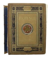 Lote 3013 - LIVRO "FLORENCE L'HISTOIRE, LES MÉDICIS, LES HUMANISTES, LES LETTRES, LES ARTS" - Língua francesa. Por Charles Yriarte. Exemplar idêntico á venda por € 1.000 (£ 899,28) conversão ao dia. Editora: Paris, J. Rotschild, Éditeur, 1881. Com 500 gra