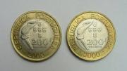 Lote 53 - Lote de 2 moedas bimetálicas de 200$00 Jogos Olímpicos de Sidney 2000