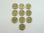 Lote 157 - Lote de 10 moedas Alpaca cu 610-zn 200-ni 190 de 0,5$ (50 centavos portugues) datadas de 1956 no estado BC 