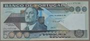 Lote 160 - Nota de 5000 Cinco Mil Escudos da Républica Portuguesa, ch. 1, António Sérgio datada de 1986, Bela