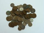 Lote 195 - Lote de moedas republica portuguesas constituido por ( 42 de XX centavos em bronze; 6 de 20 centavos em bronze; 42 de X centavos em bronze; 4 de 10 centavos em aluminio