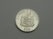 Lote 200 - Moeda de Prata 925 Olympic Games 1992, Samoa I Sisifo $10, com 3,7 cm de diâmetro, peso de 31,4 gr, Bela